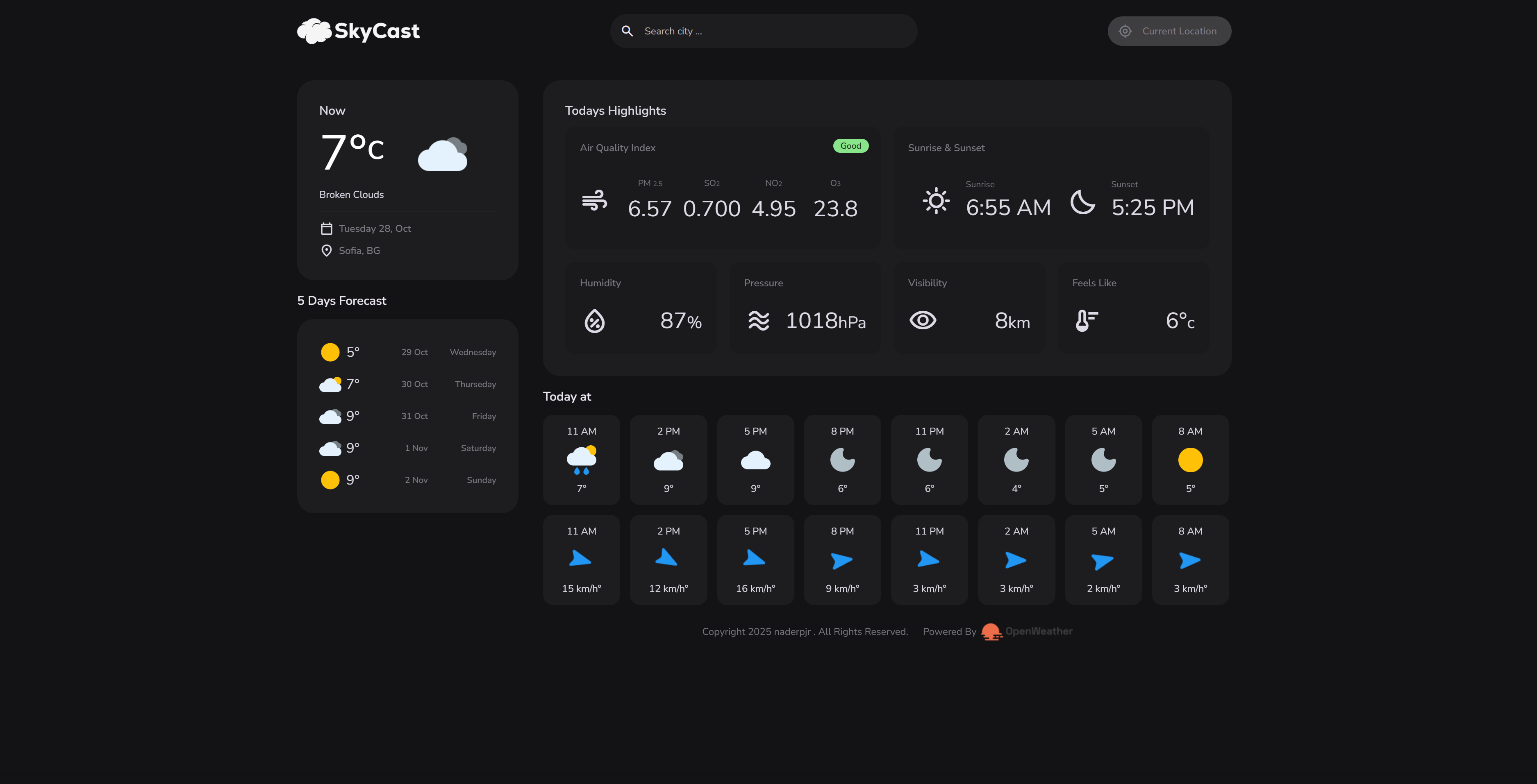 🌤 SkyCast - Weather App